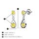 3 - Aella 0.55 ctw Yellow Sapphire Dual Teardrop Women Dangle Earrings 