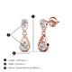 3 - Aella 0.50 ctw Natural Diamond Dual Teardrop Women Dangle Earrings 