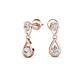 4 - Aella 0.50 ctw Natural Diamond Dual Teardrop Women Dangle Earrings 