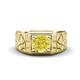 1 - Jamar 0.80 ct (6.00 mm) Yellow Diamond Nugget Solitaire Men Band 