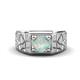 1 - Jamar 0.66 ct (6.50 mm) Opal Nugget Solitaire Men Band 