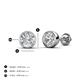 4 - Caryl Round Lab Grown Diamond 1.50 ctw Euro Bezel Set Solitaire Stud Earrings 