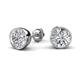 5 - Caryl IGI Certified Round Lab Grown Diamond 3.00 ctw Euro Bezel Set Solitaire Stud Earrings 