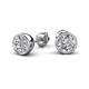 5 - Caryl Round Lab Grown Diamond Euro Bezel Set Solitaire Stud Earrings 