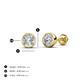 4 - Caryl Round Lab Grown Diamond 1.00 ctw Euro Bezel Set Solitaire Stud Earrings 