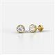 1 - Caryl  Natural Round Diamond 0.50 ctw (SI/H) Euro Bezel Set Solitaire Stud Earrings 