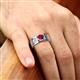 2 - Jamar 0.95 ct (6.00 mm) Ruby Nugget Solitaire Men Band 