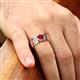 2 - Jamar 0.95 ct (6.00 mm) Ruby Nugget Solitaire Men Band 