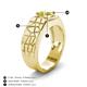 3 - Jamar 0.80 ct (6.00 mm) Yellow Diamond Nugget Solitaire Men Band 