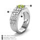 3 - Jamar 1.10 ct (6.50 mm) Peridot Nugget Solitaire Men Band 