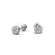 5 - Caryl  Natural Round Diamond 0.50 ctw (SI/H) Euro Bezel Set Solitaire Stud Earrings 