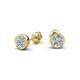 5 - Caryl Round Lab Grown Diamond 1.00 ctw Euro Bezel Set Solitaire Stud Earrings 
