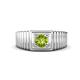 1 - Angelo 0.50 ct Peridot Ribbed Shank Solitaire Men Band (8 mm) 