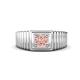 1 - Angelo 0.48 ct Morganite Ribbed Shank Solitaire Men Band (8 mm) 