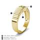 3 - Angelo 0.32 ct (4.00 mm) Peridot Ribbed Shank Solitaire Men Band 