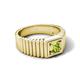 6 - Angelo 0.50 ct (5.00 mm) Peridot Ribbed Shank Solitaire Men Band 