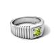 6 - Angelo 0.50 ct Peridot Ribbed Shank Solitaire Men Band (8 mm) 