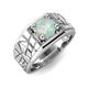 4 - Jamar 0.66 ct (6.50 mm) Opal Nugget Solitaire Men Band 