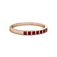 2 - Abila 0.63 ctw (2.50 mm) Princess Cut Ruby 7 Stone Wedding Band 