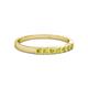 2 - Abila 0.70 ctw (2.50 mm) Princess Cut Yellow Diamond 7 Stone Wedding Band 
