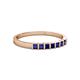 2 - Abila 0.63 ctw (2.50 mm) Princess Cut Blue Sapphire 7 Stone Wedding Band 