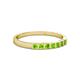 2 - Abila 0.70 ctw (2.50 mm) Princess Cut Peridot 7 Stone Wedding Band 