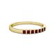 2 - Abila 0.70 ctw (2.50 mm) Princess Cut Red Garnet 7 Stone Wedding Band 