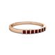 2 - Abila 0.70 ctw (2.50 mm) Princess Cut Red Garnet 7 Stone Wedding Band 