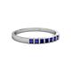 2 - Abila 0.63 ctw (2.50 mm) Princess Cut Blue Sapphire 7 Stone Wedding Band 