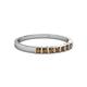 2 - Abila 0.63 ctw (2.50 mm) Princess Cut Smoky Quartz 7 Stone Wedding Band 