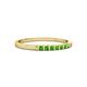 2 - Abila 0.35 ctw (2.00 mm) Princess Cut Green Garnet 7 Stone Wedding Band 