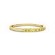 2 - Abila 0.39 ctw (2.00 mm) Princess Cut Yellow Sapphire 7 Stone Wedding Band 
