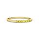 2 - Abila 0.35 ctw (2.00 mm) Princess Cut Yellow Diamond 7 Stone Wedding Band 