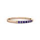2 - Abila 0.39 ctw (2.00 mm) Princess Cut Blue Sapphire 7 Stone Wedding Band 