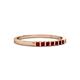 2 - Abila 0.39 ctw (2.00 mm) Princess Cut Ruby 7 Stone Wedding Band 