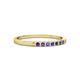 2 - Abila 0.35 ctw (2.00 mm) Princess Cut Iolite 7 Stone Wedding Band 
