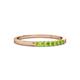 2 - Abila 0.39 ctw (2.00 mm) Princess Cut Peridot 7 Stone Wedding Band 