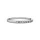 2 - Abila 0.42 ctw (2.00 mm) Princess Cut Natural Diamonds 7 Stone Wedding Band 