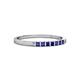 2 - Abila 0.39 ctw (2.00 mm) Princess Cut Blue Sapphire 7 Stone Wedding Band 