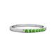 2 - Abila 0.35 ctw (2.00 mm) Princess Cut Green Garnet 7 Stone Wedding Band 