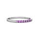 2 - Abila 0.39 ctw (2.00 mm) Princess Cut Amethyst 7 Stone Wedding Band 