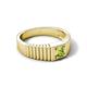 5 - Angelo 0.32 ct (4.00 mm) Peridot Ribbed Shank Solitaire Men Band 