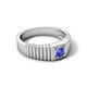 5 - Angelo 0.23 ct (4.00 mm) Tanzanite Ribbed Shank Solitaire Men Band 