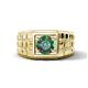 1 - Kellan 1.00 ct (6.50 mm) Lab Created Alexandrite Geometric Square Side Design Solitaire Men Band 