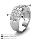 4 - Kellan 1.00 ct (6.50 mm) GIA Certified Natural Diamond Geometric Square Side Design Solitaire Men Band 