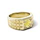6 - Kellan 0.95 ct (6.00 mm) Yellow Sapphire Geometric Square Side Design Solitaire Men Band 