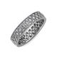 4 - Cailyn 0.91 ctw Lab Grown Diamond Three Row Milgrain Eternity Band 
