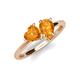 4 - Sasha Heart & Pear Shape Citrine 2 Stone Duo Ring 