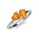 4 - Sasha Heart & Pear Shape Citrine 2 Stone Duo Ring 