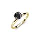 3 - Cierra 3.00 ct Black Diamond Round (8.00 mm) Solitaire Engagement Ring 